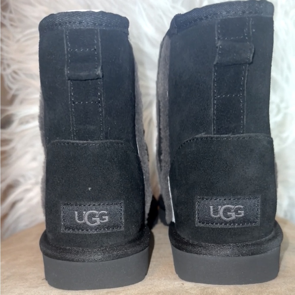 UGG Classic Mini Shearling Logo Boots.